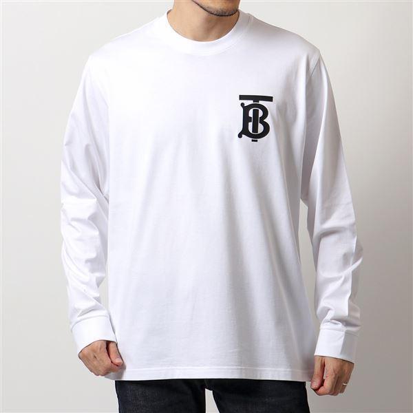 BURBERRY バーバリー 8024600 LONG-SLEEVE MONOGRAM MOTIF COTTON TOP ロゴT 長袖 Tシャツ  ロンT カットソー クルーネック WHITE メンズ