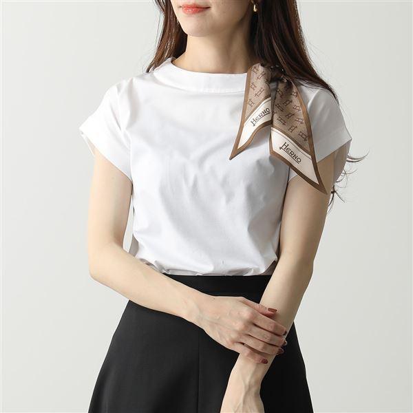 タグ付き 未使用 ヘルノ 現行 ブラウス フレンチスリーブ ホワイト 44 XL HERNO（ヘルノ） カットソー JG000158D 52003 レディース フレンチ