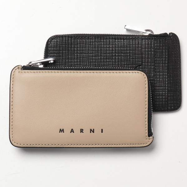 MARNI マルニ PFMI0036Q0 P3727 レザー カードケース コインケース 小銭入れ バイカラー ミニ財布 スモール財布 フラグメントケース Z1Q70 メンズ