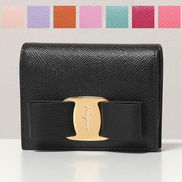 SALVATORE FERRAGAMO フェラガモ 二つ折り財布 VARA BOW  D