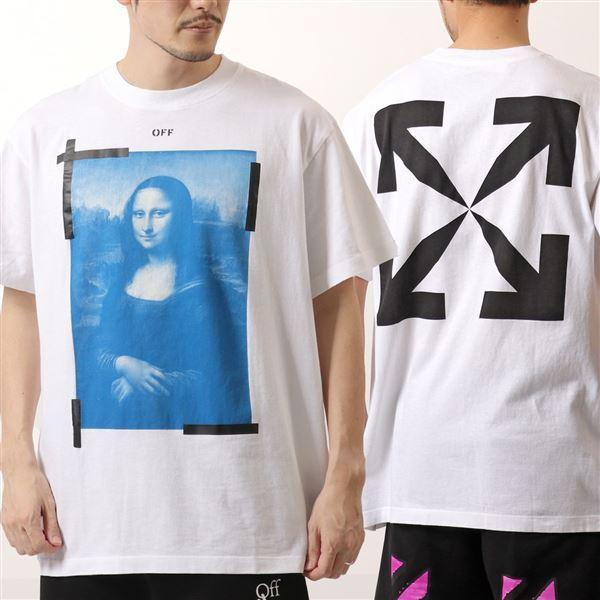 OFF-WHITE オフホワイト VIRGIL ABLOH OMAA038R21JER001 MONALISA モナリザ アロー クルーネック  オーバーサイズ 半袖 Tシャツ 0110/WHITE-BLACK メンズ