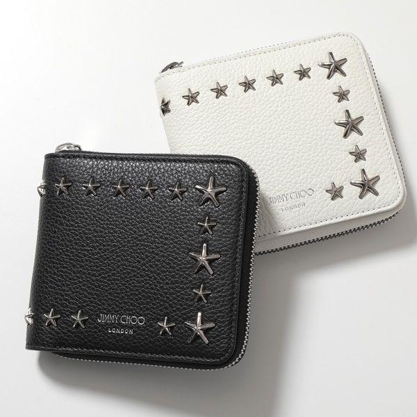 Jimmy Choo ジミーチュウ ラウンドファスナー 二つ折り財布 LAWRENCE 
