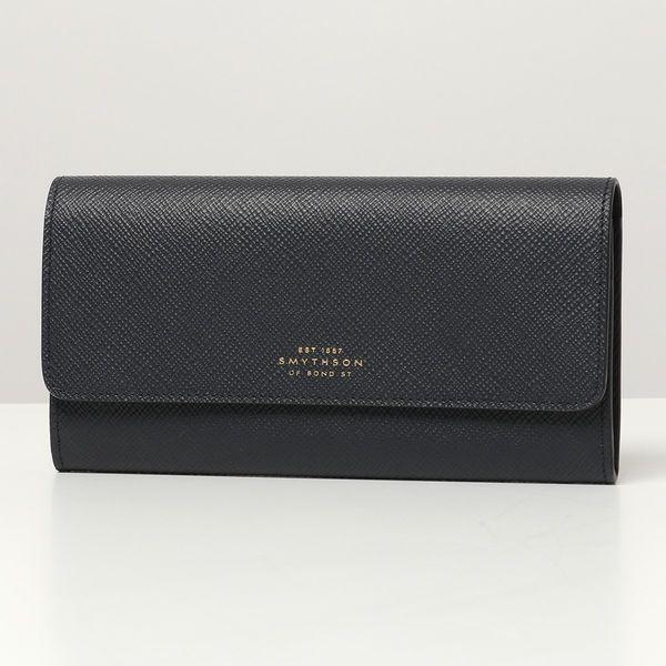 Smythson スマイソン 長財布 二つ折り メンズ Panama Pma Lg Cc Coin Prs Navy レザー インポートセレクト Musee 通販 Yahoo ショッピング
