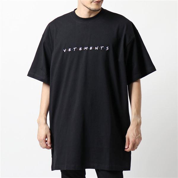 VETEMENTS ヴェトモン UE51TR340B Friendry Logo T-shirt ロゴT Tシャツ 半袖 オーバーサイズ クルーネック  カットソー コットン Black メンズ
