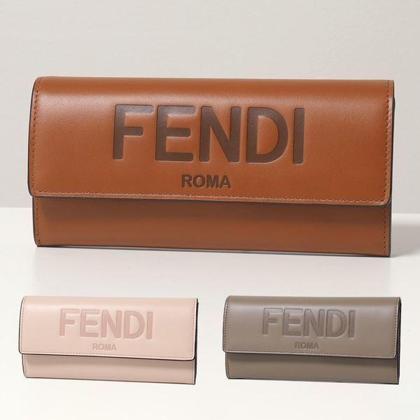 FENDI フェンディ 二つ折り長財布 8M0251 AAYZ レディース ロゴ レザー 