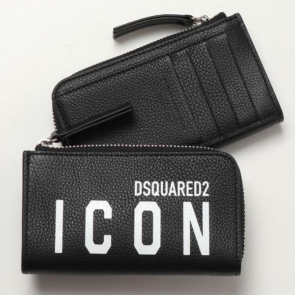 DSQUARED2 ディースクエアード CCW0007 25103905 レザー ICON コインケース カードケース フラグメントケース バイカラー  ミニ財布 M063 レディース