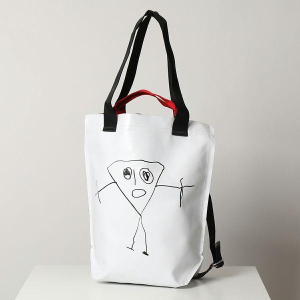 PLAN C プランシー SHCBB04S11 TU001 MEDIUM PRINTED SHOPPER CO トートバッグ ショルダーバッグ  スケッチ プリント 鞄 00W01/OPTICAL-WHITE レディース