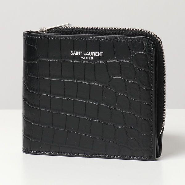 SAINT LAURENT サンローランパリ 556268 DZEDE レザー 二つ折り 