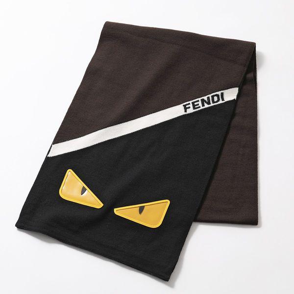 FENDI フェンディ　バグズモンスターマフラー　男女兼用　FXS124 FENDI フェンディ FXS124 A789 バグズ eyes ウール マフラー