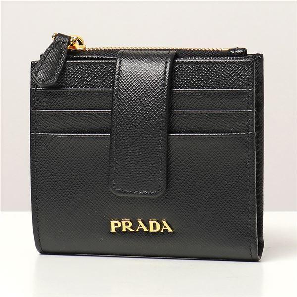 PRADA プラダ 1ML047 QWA サフィアーノレザー 二つ折り財布 ミニ財布 F0002/NERO レディース