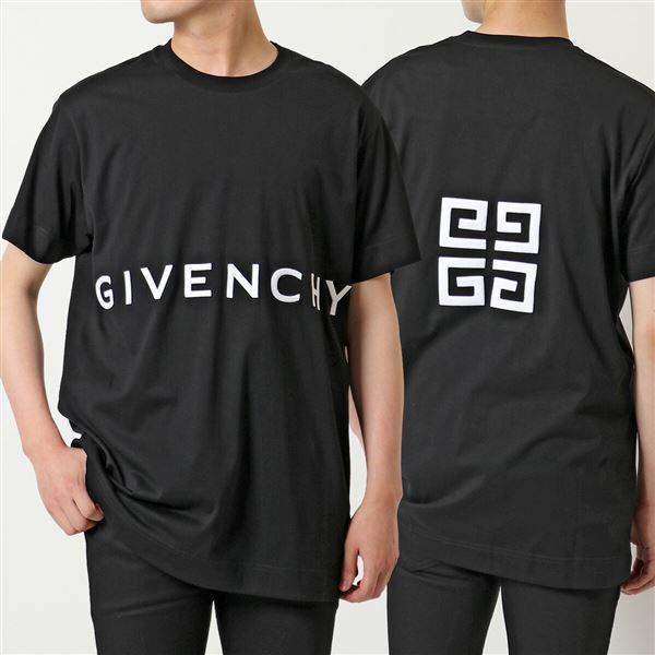 GIVENCHY ジバンシィ BM71543Y6B 4G 立体ロゴ刺繍 オーバーサイズ 半袖 Tシャツ クルーネック カットソー コットン  001/BLACK メンズ
