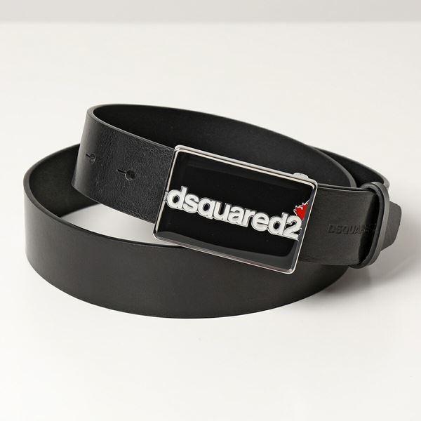 DSQUARED2 ディースクエアード BEM0395 12900001 Logo Plaque Belt 