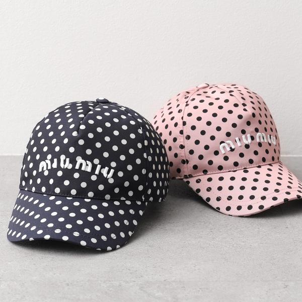 miu miu ベースボールキャップ ピンク