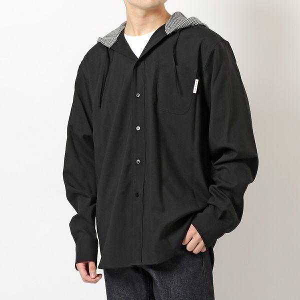 MARNI マルニ CUMU0195RR TW839 フード付き 長袖 シャツ 胸 MARNI マルニ CUMU0195RR TW839 フード付き 長袖 シャツ 胸