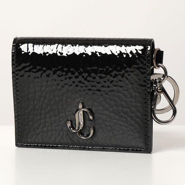 Jimmy Choo ジミーチュウ UMIKA W/FLAP NGD JCロゴ エナメル カード 