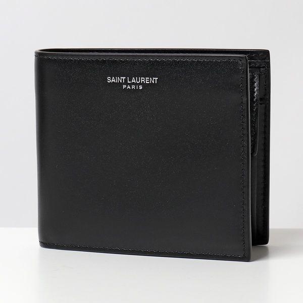 SAINT LAURENT サンローランパリ 396303 0U90N レザー 二つ折り財布 