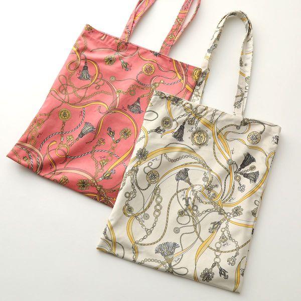 【BIGお買い物ラリー★30%OFFセール中】エミリオプッチ Emilio Pucci トートバッグプッチ（柄） ホワイト 白 イエロー ピンク系 レディース 中古 エミリオプッチトートバッグ