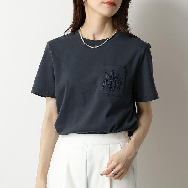 S MAX MARA エス マックスマーラ Tシャツ レディース MANISA クルーネック カットソー コットン ジャージー ロゴ刺繍 ポケT 胸ポケット 003 S MAX MARA エス マックスマーラ Tシャツ レディース MANISA クルーネック カットソー コットン ジャージー ロゴ刺繍 ポケT 胸ポケット 003
