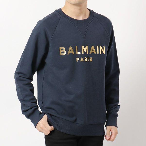 国内即発送バルマン BALMAIN ロゴ スウェット ブラック 旧ロゴ