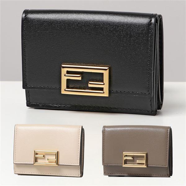 FENDI フェンディ 三つ折り財布 8M0395 AHM0 レディース マイクロ ミニ財布 レザー カラー3色 FENDI フェンディ 三つ折り財布 8M0395 AHM0 レディース マイクロ ミニ財布 レザー カラー3色