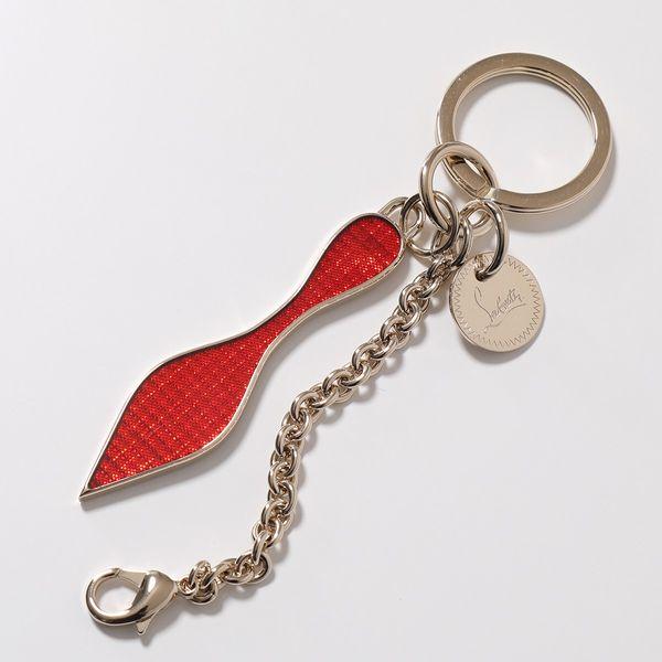 Christian Louboutin クリスチャンルブタン キーリング 1225240 Red Sole Keyring レディース  フックチェーン付き バッグチャーム CN14/RED-GOLD