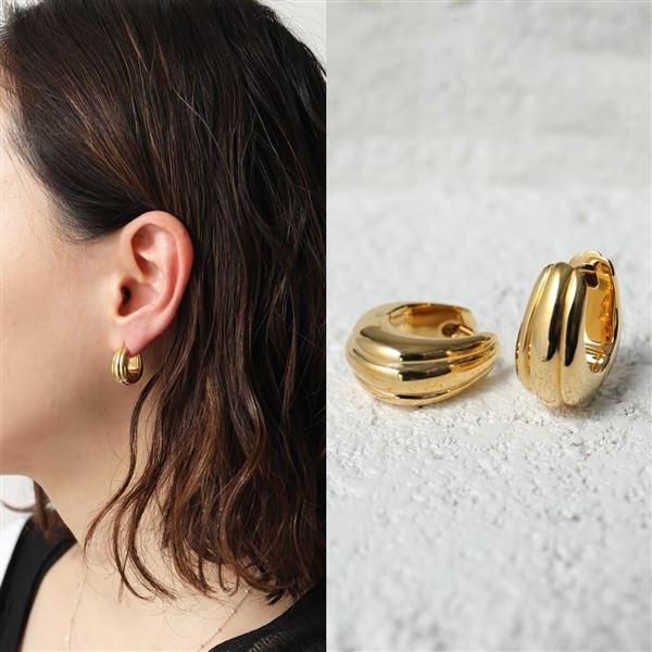 TOM WOOD TOMWOOD トムウッド ピアス Ice Hoop Small Line Gold TOM WOOD TOMWOOD トムウッド ピアス Ice Hoop Small Line Gold