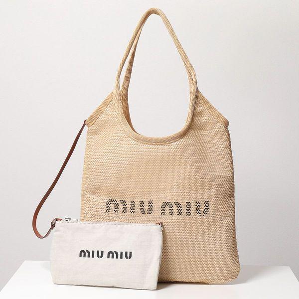 miu MIUMIU ミュウミュウ トートバッグ RAFIA LOGO ラフィア miu MIUMIU ミュウミュウ トートバッグ RAFIA LOGO ラフィア