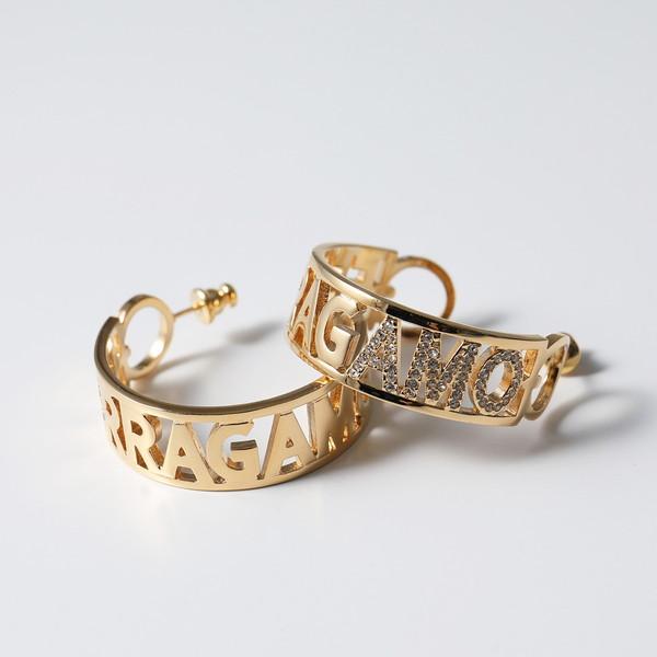 FERRAGAMO（フェラガモ） フープピアス 76 0477 レディース ロゴ
