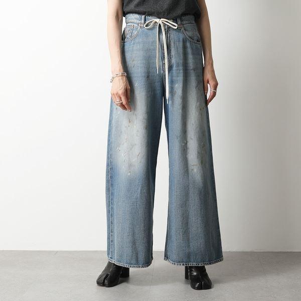 MM6 MAISON MARGIELA サイドライン ワイドデニムパンツ MM6 MAISON MARGIELA サイドライン ワイドデニムパンツ