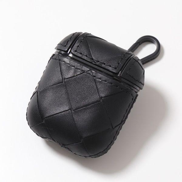 BOTTEGA VENETA ボッテガヴェネタ イヤホンケース 610263 VCPQ0 メンズ イントレチャート レザー Air Pods  エアーポッズ キーフック付き 8966/NERO