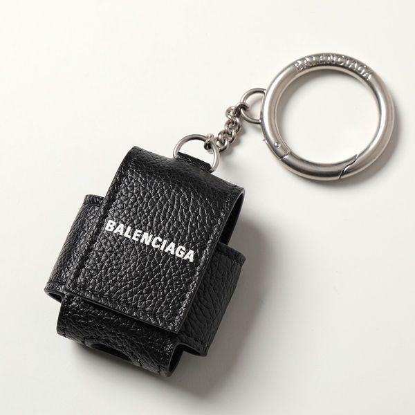BALENCIAGA バレンシアガ イヤホンケース CASH AIRPOD HOLDER 659926 1IZI3 メンズ レディース エアポッズ  レザー ロゴ 1090/BLACK/L-WHITE