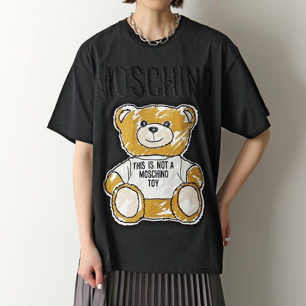モスキーノ 20SS ネズミ プリント Tシャツ カットソー 切替 半袖 38