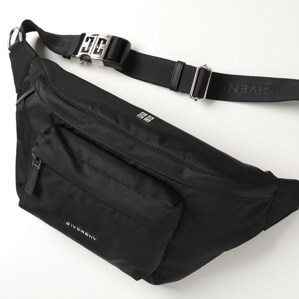 GIVENCHY ジバンシィ ボディバッグ ESSENTIAL U BUMBAG エッセンシャル BKU01ZK1D2 メンズ ナイロン  ウエストバッグ ロゴ 鞄 001/BLACK