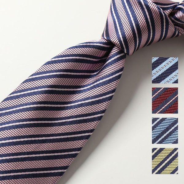 Ermenegildo Zegna ネクタイ 総柄 ジャガード ストライプ