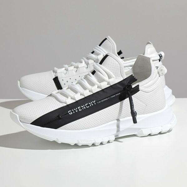 GIVENCHY ジバンシィ スニーカー SPECTRE RUNNER ZIP BH003MH0NJ メンズ スペクトル ローランナー  パーフォレーテッド ジップ ローカット 靴 100/WHITE