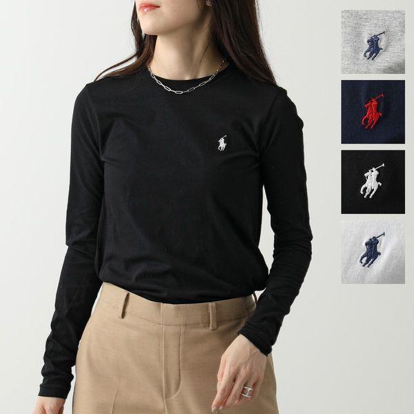 POLO Ralph Lauren ポロ ラルフローレン 長袖 Tシャツ 211847074 レディース カットソー ロンT ポニー 刺繍  クルーネック コットン