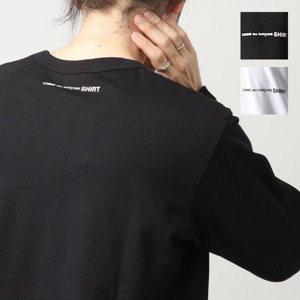COMME des GARCONS コムデギャルソン カットソー FI T010 メンズ 長袖Tシャツ ロンT クルーネック ワンポイントロゴT  コットン カラー2色