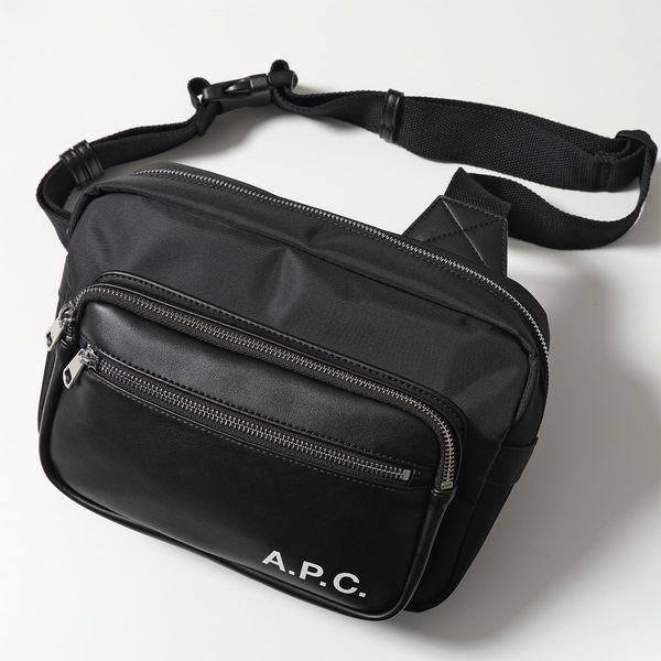 APC A.P.C. アーペーセー ボディバッグ body bag camden PAADY H62196 メンズ ショルダーバッグ クロスボディ  ナイロン×フェイクレザー 鞄 LZZ/NOIR