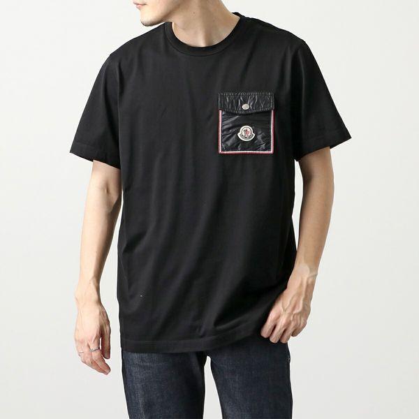 早期割引送料無料  ブラック クルーネック　Tシャツ　 モンクレール MONCLER Tシャツ/カットソー(半袖/袖なし)