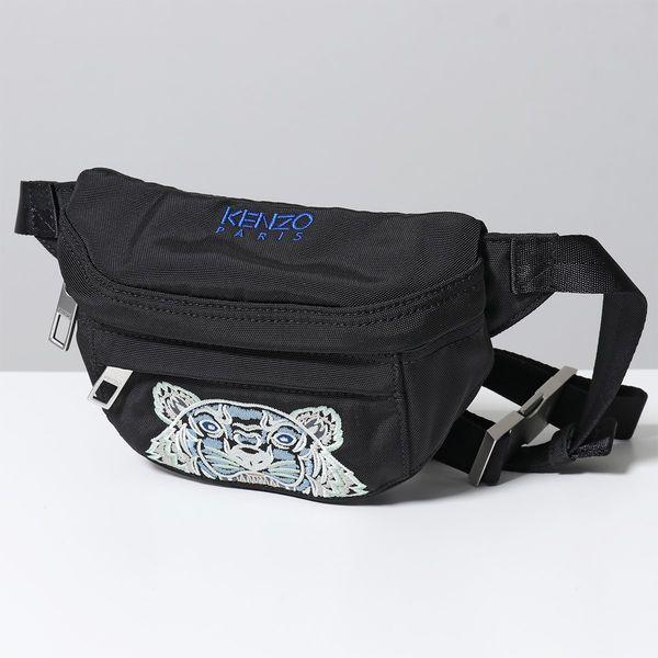 KENZO ケンゾー ボディバッグ 5SF307 F20 MINI BLET BAG メンズ ミニベルトバッグ タイガー 刺繍 鞄 99H BLACK