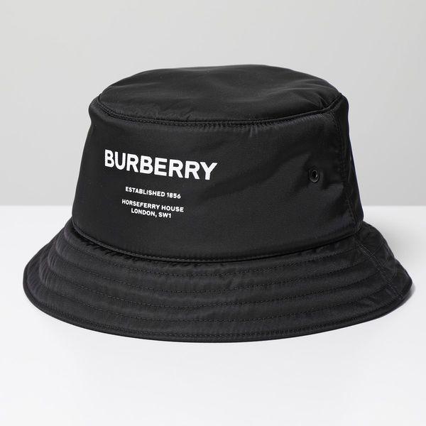 BURBERRY バーバリー バケットハット PADDED NYLON 8044081 メンズ ホースフェリープリント ナイロン ロゴ 帽子  A1189/BLACK