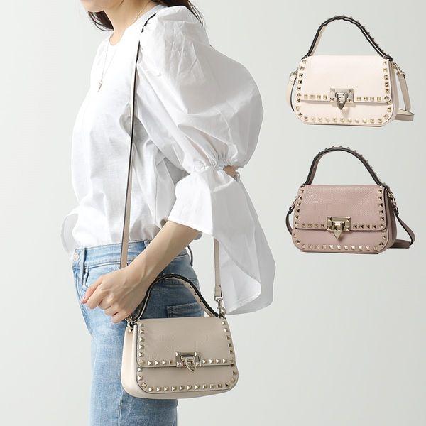 VALENTINO GARAVANI ヴァレンティノ ロゴ スタッズ バッグ VALENTINO（ヴァレンティノ） ハンドバッグ XW2B0I52VSF レディース
