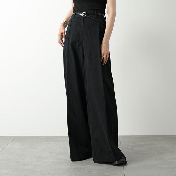 DRIES VAN NOTEN ドリスヴァンノッテン ワイドパンツ PODIUM 4115 W.W.PANTS 010942 4115 レディース  コットン タック ジップフライ 900