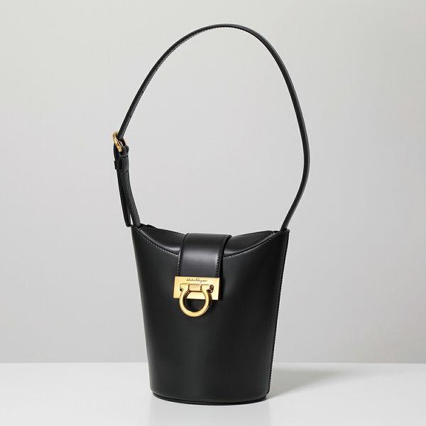 SALVATORE FERRAGAMO フェラガモ ハンドバッグ 21 1194 レディース ガンチーニ レザー ショルダーバッグ 鞄 NERO SALVATORE FERRAGAMO フェラガモ ハンドバッグ 21 1194 レディース ガンチーニ レザー ショルダーバッグ 鞄 NERO