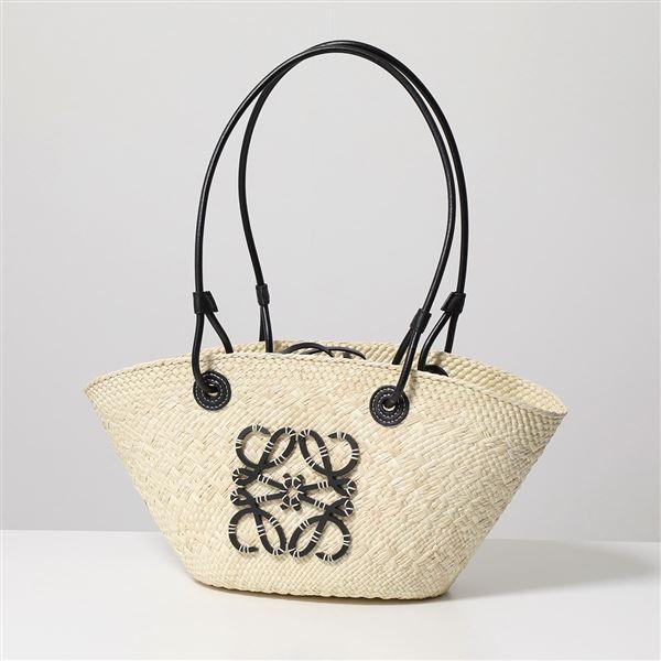 ロエベ新作【A223P65X01 SMALL ANAGRAM BASKET BAG】 LOEWE Small Anagram Iraca Palm Basket | LOEWE straw basket