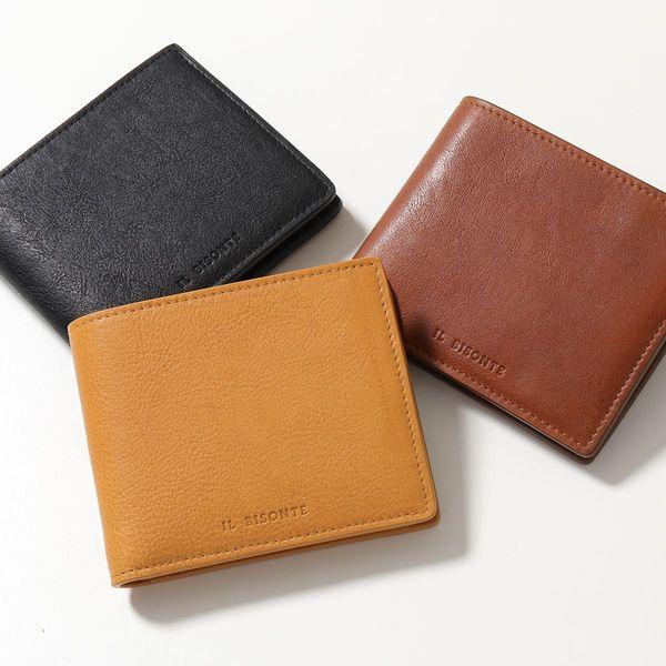 Il Bisonte イルビゾンテ 二つ折り財布 Sbw060 メンズ レザー スモール ミニ財布 型押しロゴ 小銭入れあり カラー3色 インポートセレクト Musee 通販 Yahoo ショッピング