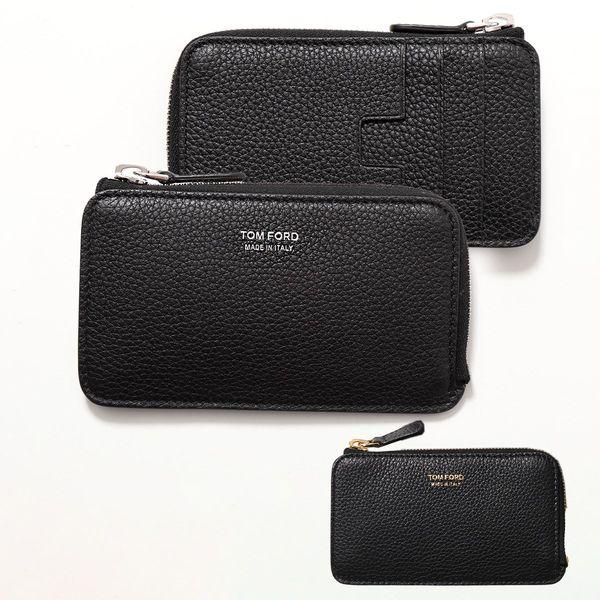 TOM FORD トムフォード フラグメントケース Y0238T LCL158 Y0238 LCL158S メンズ レザー コイン&カードケース  パスケース ミニ財布 ロゴ カラー2色