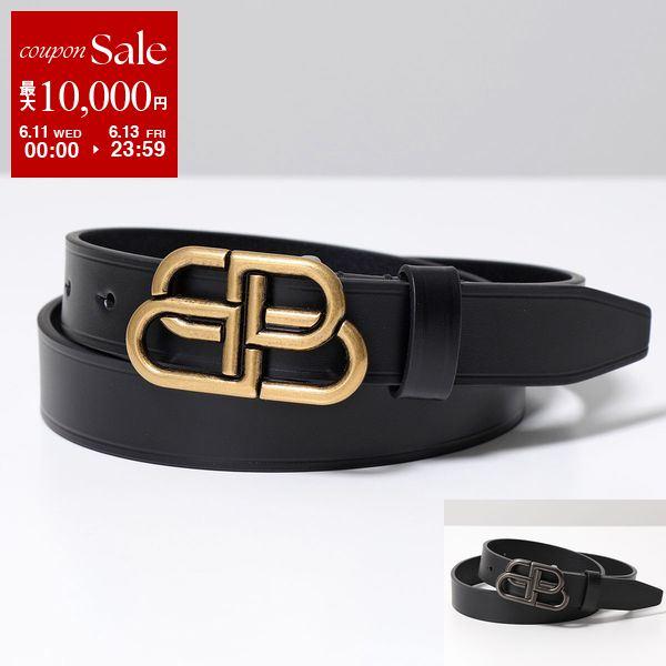 BALENCIAGA バレンシアガ ベルト BB THIN BELT 581690 1CH04 メンズ BBロゴ レザー ナローベルト カラー2色