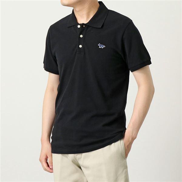 MAISON KITSUNE メゾンキツネ ポロシャツ FOX PATCH CLASSIC POLO HM00205KJ7009 メンズ 鹿の子  刺繍パッチ P199/Black