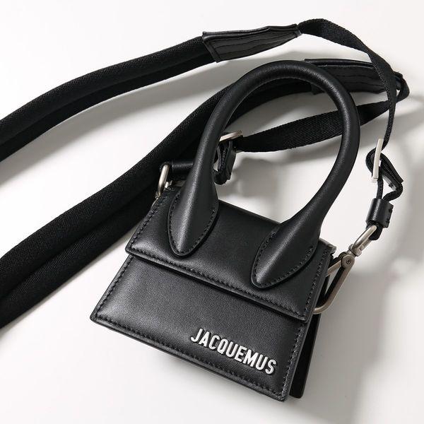 JACQUEMUS ジャックムス ショルダーバッグ LE CHIQUITO HOMME 216BA001 3061 メンズ レザー ロゴ クロスボディ  ネックポーチ 鞄 990/BLACK